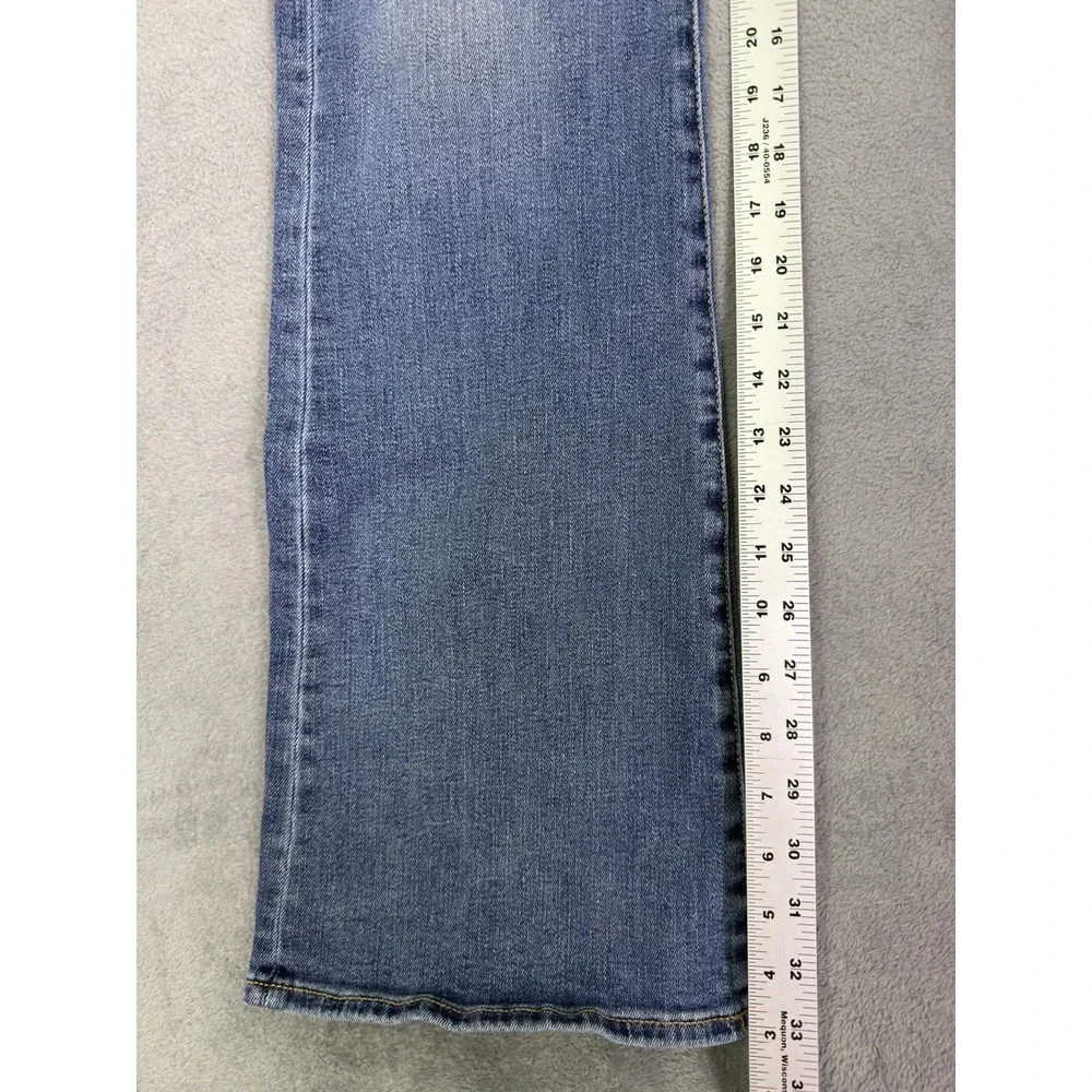 American Eagle Jeans Womens 16 Long Blue Kick Boot Medium Wash Mid Rise